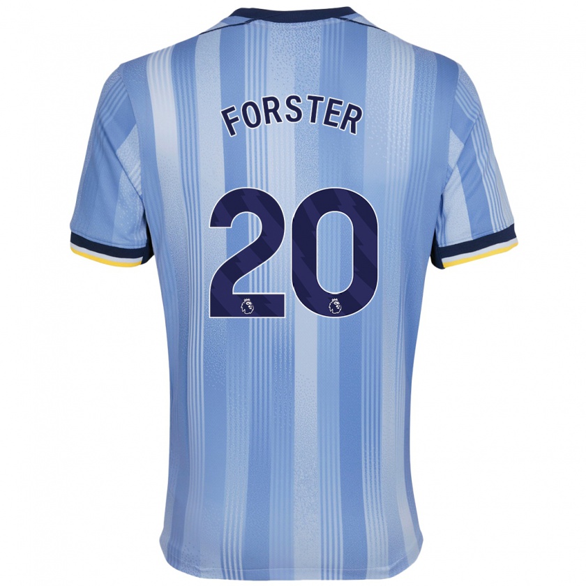 Kandiny Homem Camisola Fraser Forster #20 Azul Claro Alternativa 2024/25 Camisa Brasil