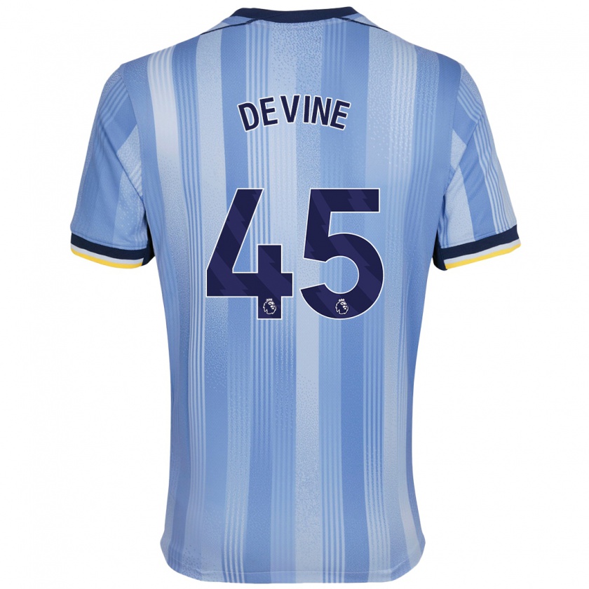 Kandiny Herren Alfie Devine #45 Hellblau Auswärtstrikot Trikot 2024/25 T-Shirt Österreich