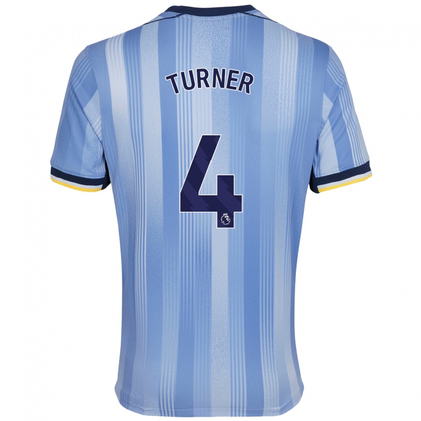 Kandiny Uomo Maglia Amy Turner #4 Azzurro Chiaro Kit Gara Away 2024/25 Maglietta