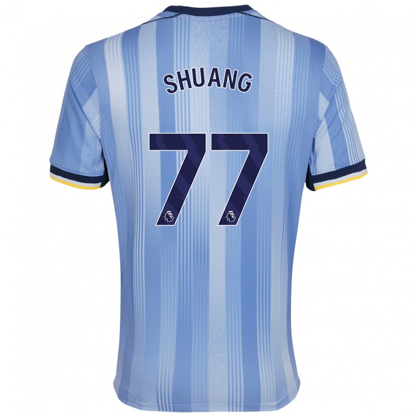 Kandiny Hombre Camiseta Wang Shuang #77 Azul Claro 2ª Equipación 2024/25 La Camisa