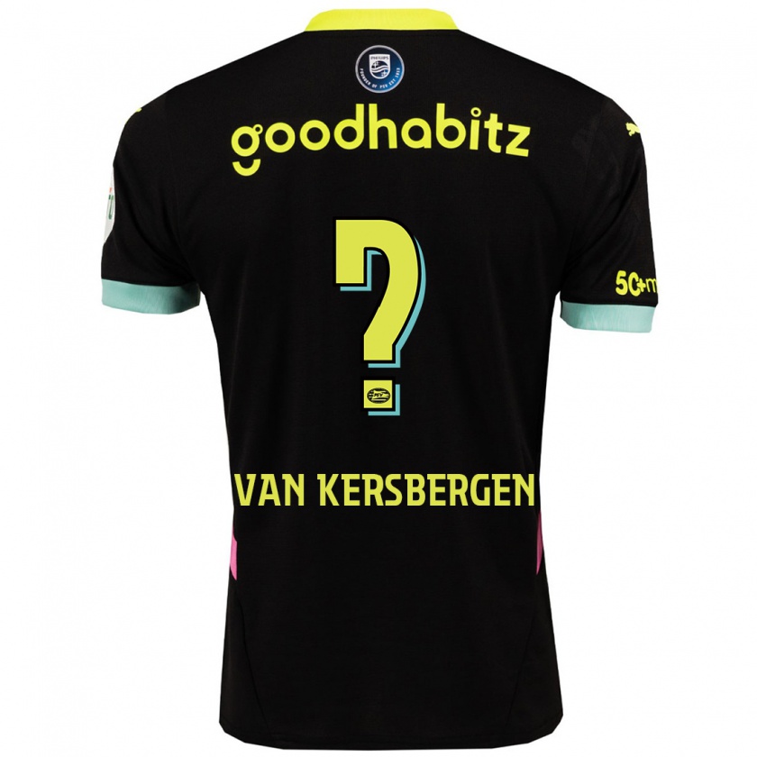 Kandiny Herren Sander Van Kersbergen #0 Schwarz Gelb Auswärtstrikot Trikot 2024/25 T-Shirt Österreich