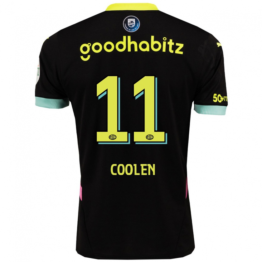 Kandiny Uomo Maglia Nadia Coolen #11 Nero Giallo Kit Gara Away 2024/25 Maglietta