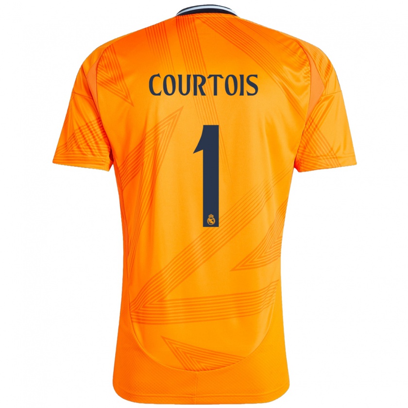 Kandiny Heren Thibaut Courtois #1 Oranje Uitshirt Uittenue 2024/25 T-Shirt