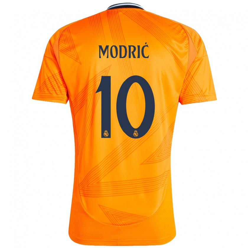 Kandiny Heren Luka Modric #10 Oranje Uitshirt Uittenue 2024/25 T-Shirt