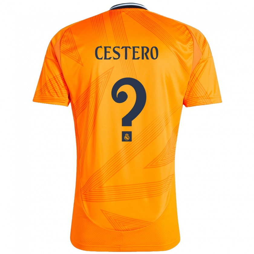 Kandiny Heren Jorge Cestero #0 Oranje Uitshirt Uittenue 2024/25 T-Shirt