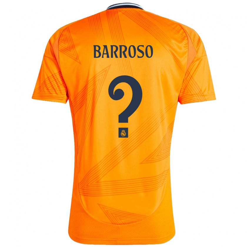 Kandiny Uomo Maglia Jaime Barroso #0 Arancione Kit Gara Away 2024/25 Maglietta