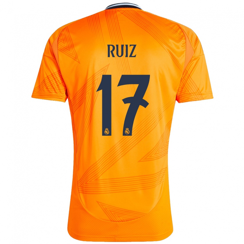 Kandiny Heren David Ruiz #17 Oranje Uitshirt Uittenue 2024/25 T-Shirt