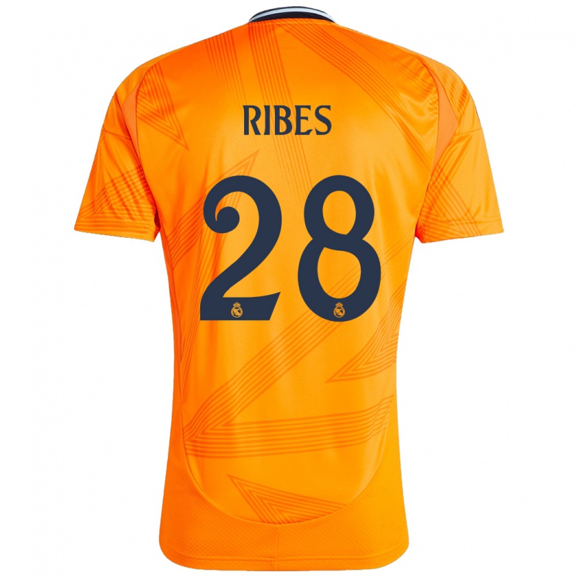 Kandiny Heren Kike Ribes #28 Oranje Uitshirt Uittenue 2024/25 T-Shirt