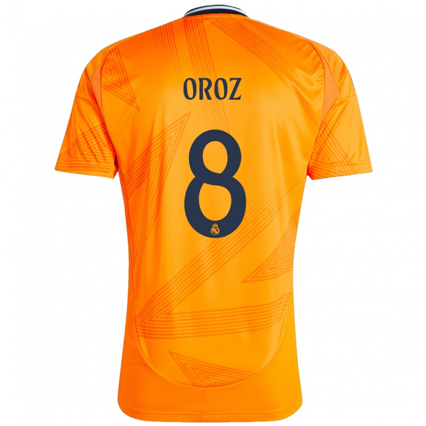 Kandiny Uomo Maglia Maite Oroz #8 Arancione Kit Gara Away 2024/25 Maglietta