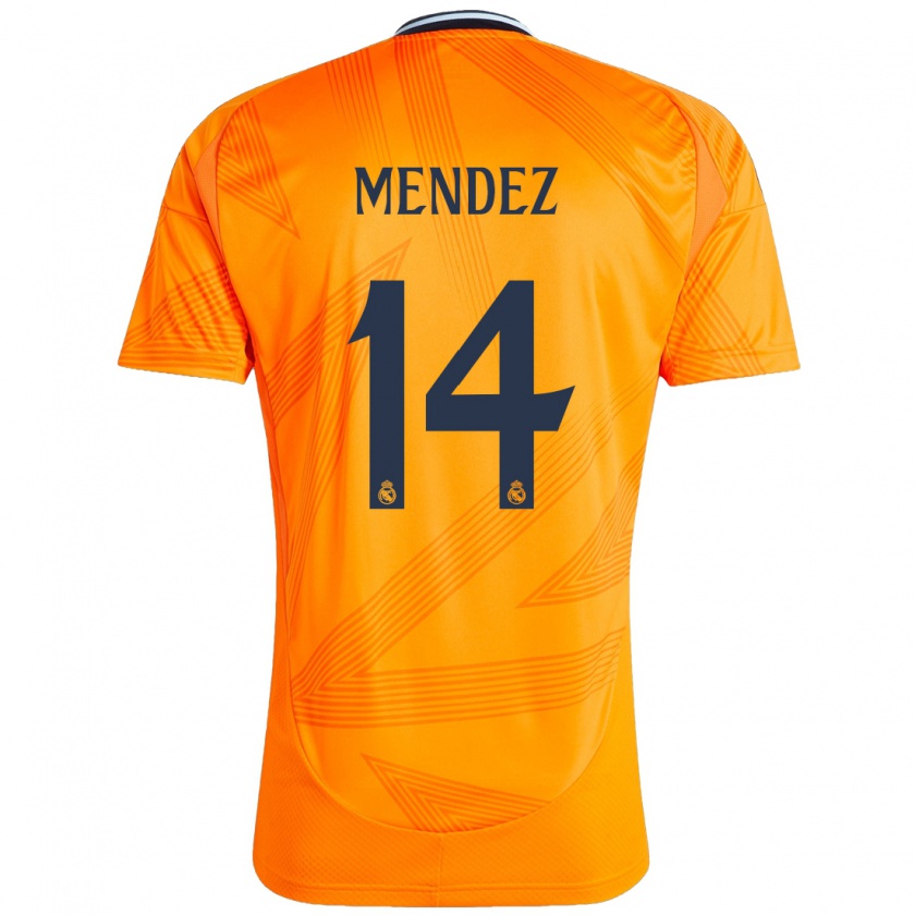 Kandiny Uomo Maglia María Méndez #14 Arancione Kit Gara Away 2024/25 Maglietta