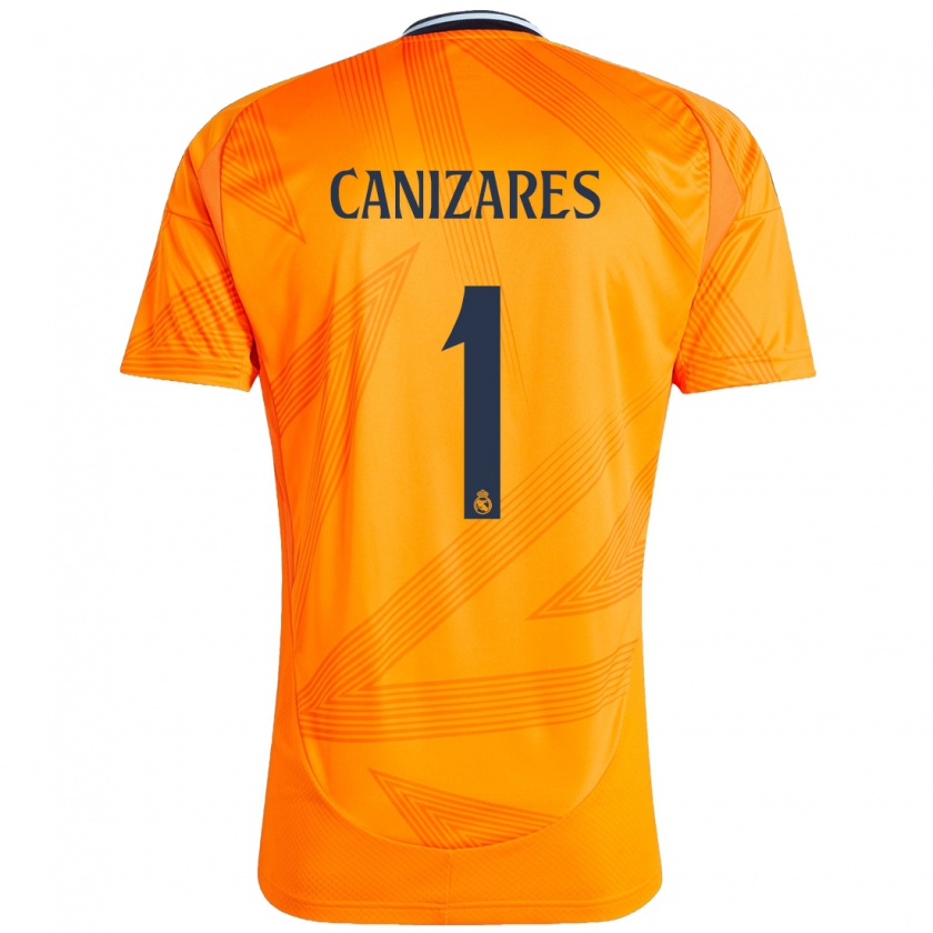 Kandiny Uomo Maglia Lucas Cañizares #1 Arancione Kit Gara Away 2024/25 Maglietta