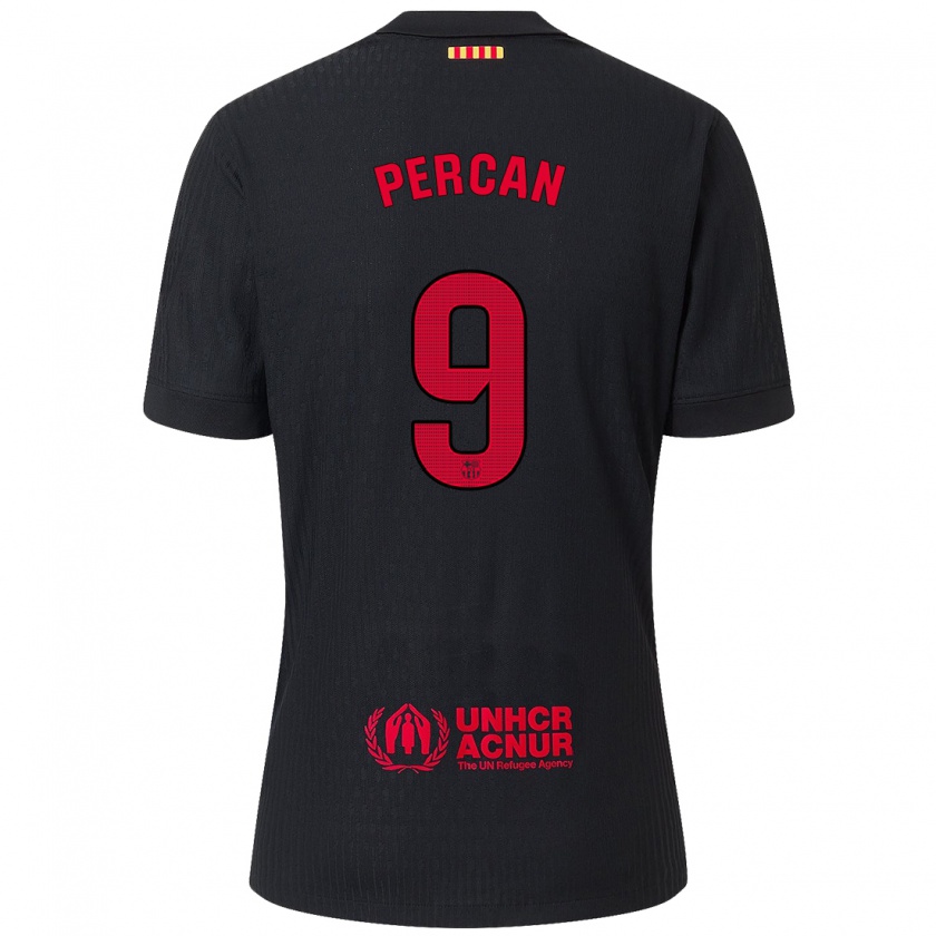 Kandiny Herren Diego Percan #9 Schwarz Rot Auswärtstrikot Trikot 2024/25 T-Shirt Österreich