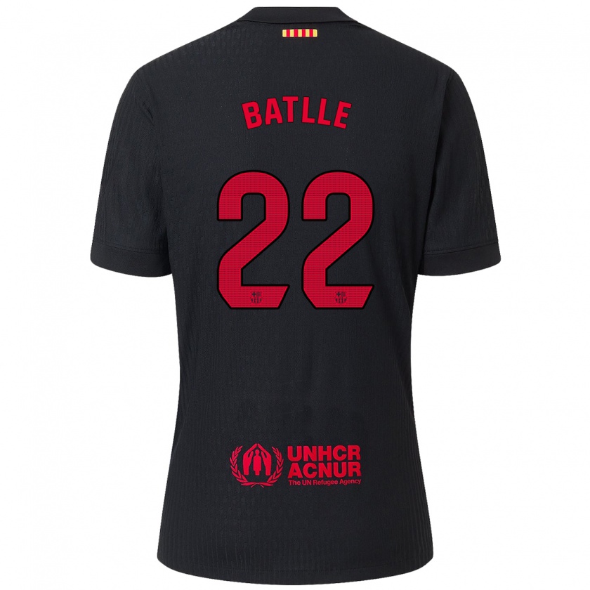 Kandiny Uomo Maglia Ona Batlle #22 Nero Rosso Kit Gara Away 2024/25 Maglietta