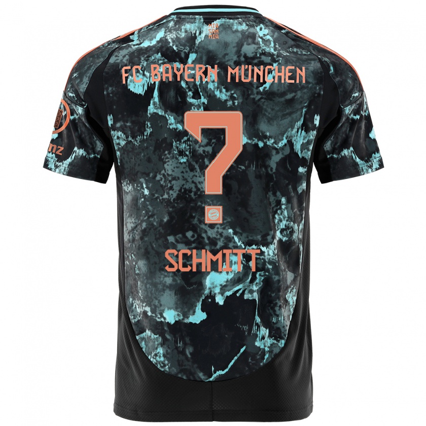 Kandiny Hombre Camiseta Max Schmitt #0 Negro 2ª Equipación 2024/25 La Camisa