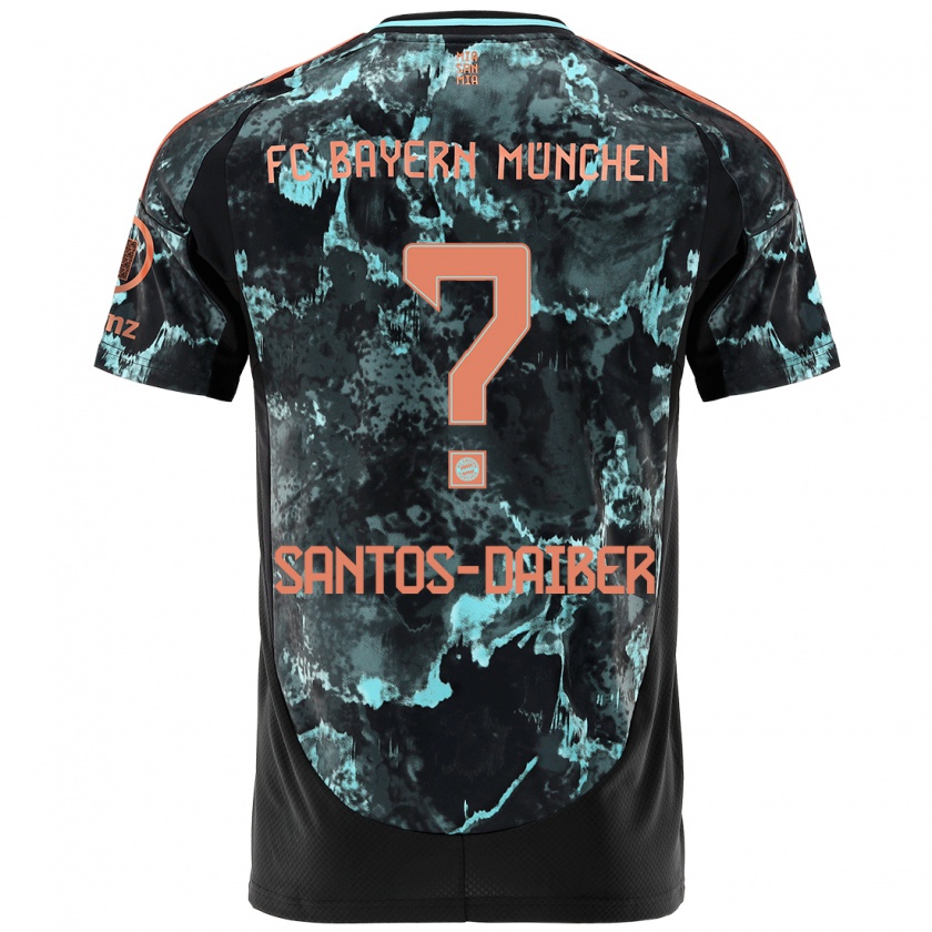 Kandiny Heren David Santos-Daiber #0 Zwart Uitshirt Uittenue 2024/25 T-Shirt