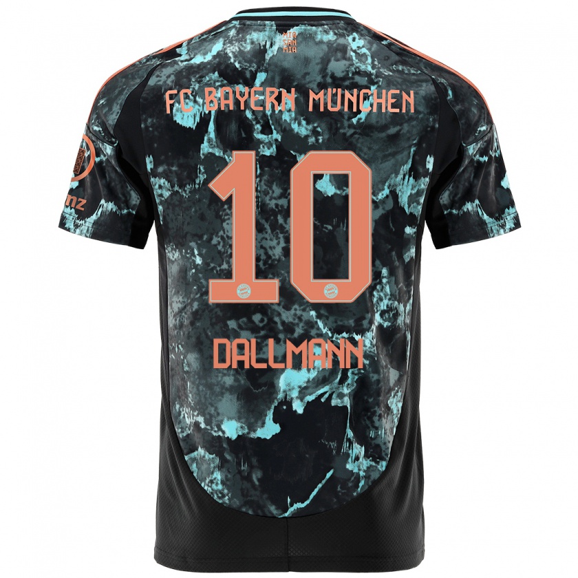 Kandiny Uomo Maglia Linda Dallmann #10 Nero Kit Gara Away 2024/25 Maglietta