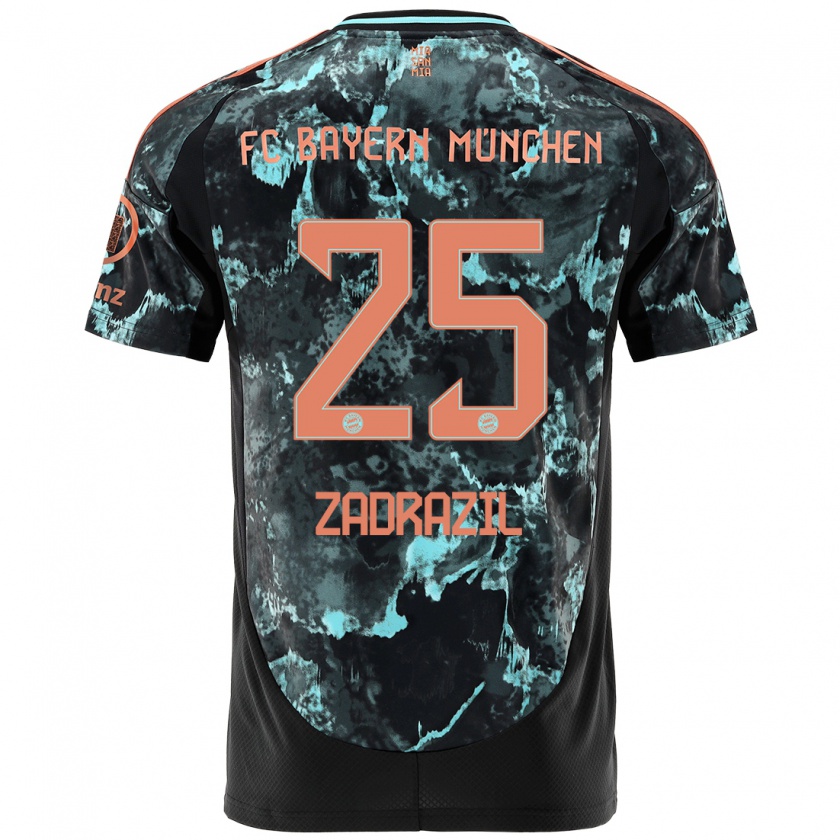 Kandiny Hombre Camiseta Sarah Zadrazil #25 Negro 2ª Equipación 2024/25 La Camisa