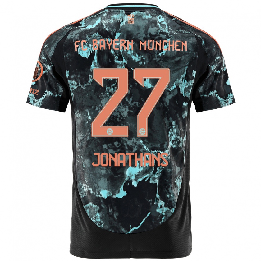 Kandiny Heren David Jonathans #27 Zwart Uitshirt Uittenue 2024/25 T-Shirt