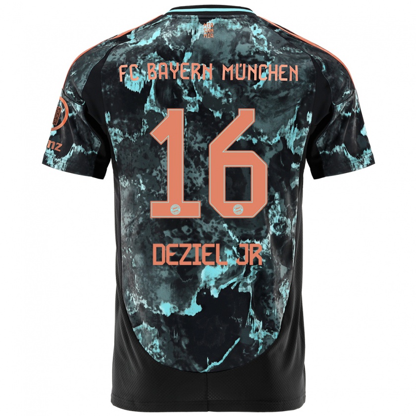 Kandiny Herren Robert Deziel Jr #16 Schwarz Auswärtstrikot Trikot 2024/25 T-Shirt Österreich