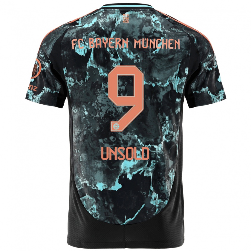 Kandiny Herren Samuel Unsold #9 Schwarz Auswärtstrikot Trikot 2024/25 T-Shirt Österreich