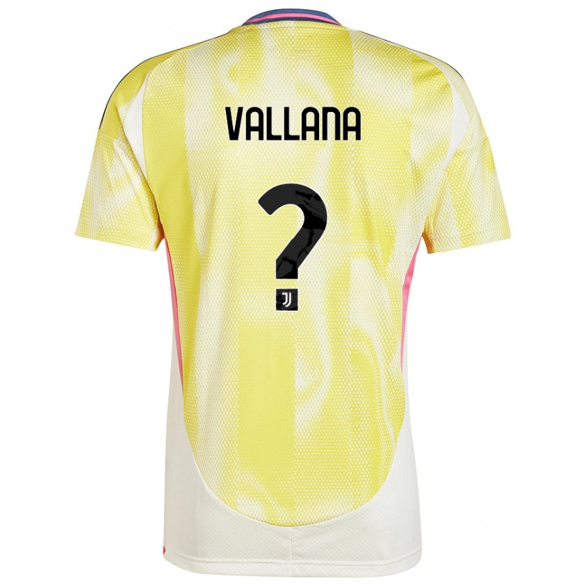 Kandiny Heren Edoardo Vallana #0 Zonnig Geel Uitshirt Uittenue 2024/25 T-Shirt