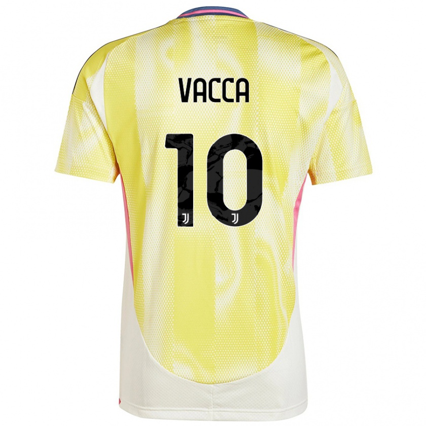 Kandiny Heren Alessio Vacca #10 Zonnig Geel Uitshirt Uittenue 2024/25 T-Shirt