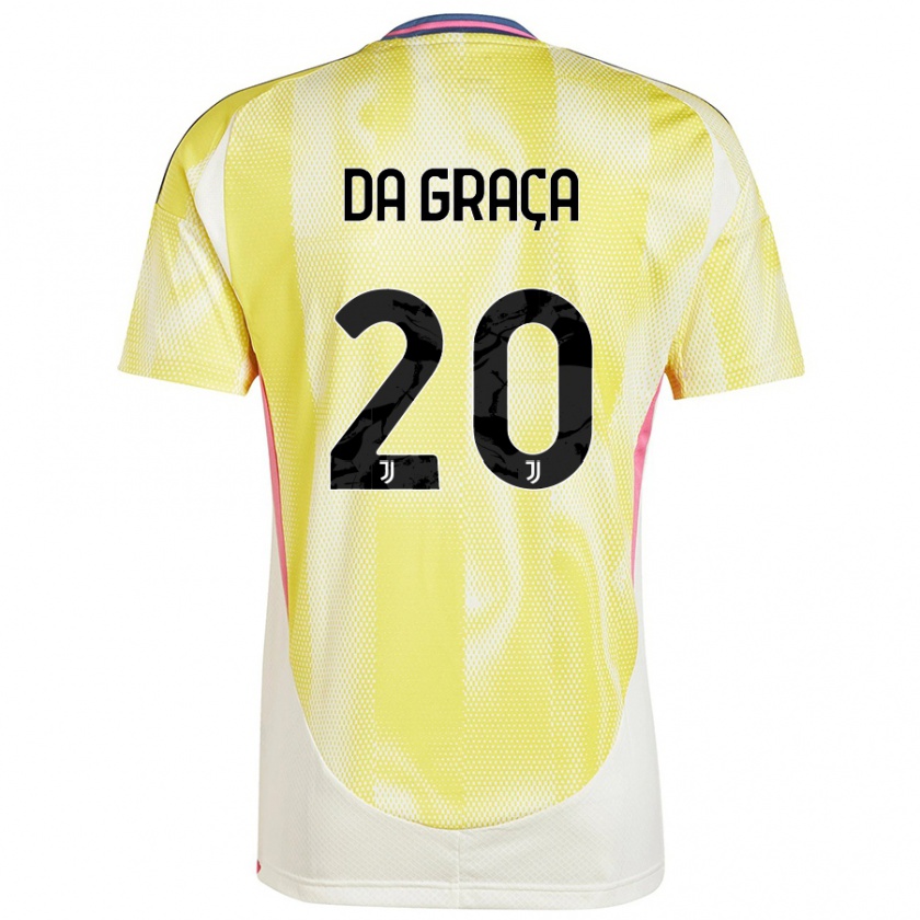 Kandiny Hombre Camiseta Cosimo Da Graça #20 Amarillo Solar 2ª Equipación 2024/25 La Camisa