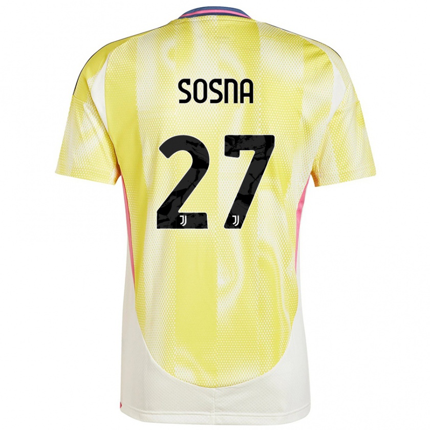 Kandiny Heren Adam Sosna #27 Zonnig Geel Uitshirt Uittenue 2024/25 T-Shirt