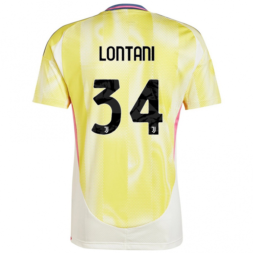 Kandiny Heren Matteo Lontani #34 Zonnig Geel Uitshirt Uittenue 2024/25 T-Shirt