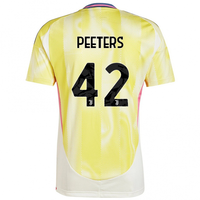 Kandiny Heren Daouda Peeters #42 Zonnig Geel Uitshirt Uittenue 2024/25 T-Shirt