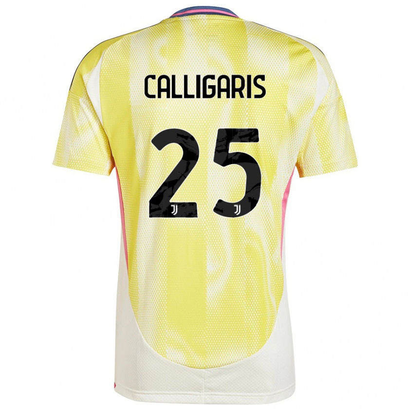 Kandiny Heren Viola Calligaris #25 Zonnig Geel Uitshirt Uittenue 2024/25 T-Shirt