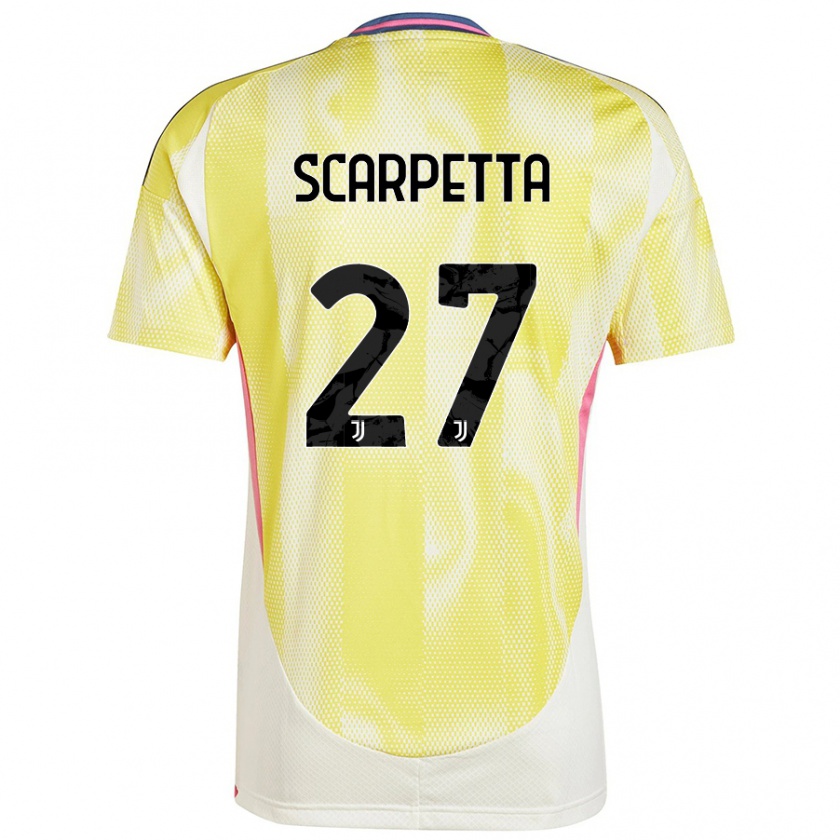 Kandiny Heren Jacopo Scarpetta #27 Zonnig Geel Uitshirt Uittenue 2024/25 T-Shirt