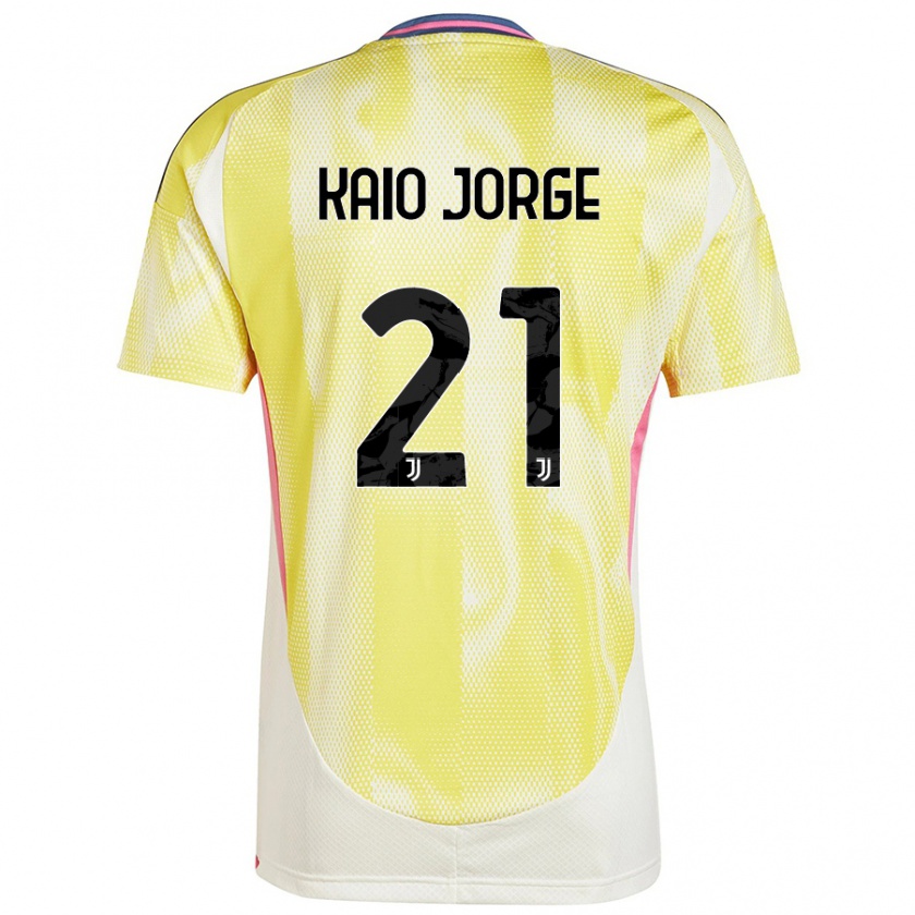 Kandiny Uomo Maglia Kaio Jorge #21 Giallo Solare Kit Gara Away 2024/25 Maglietta