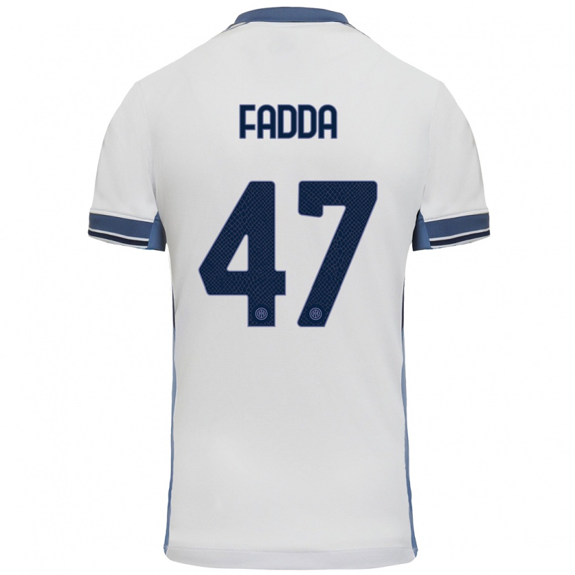 Kandiny Hombre Camiseta Paola Fadda #47 Blanco Gris 2ª Equipación 2024/25 La Camisa México