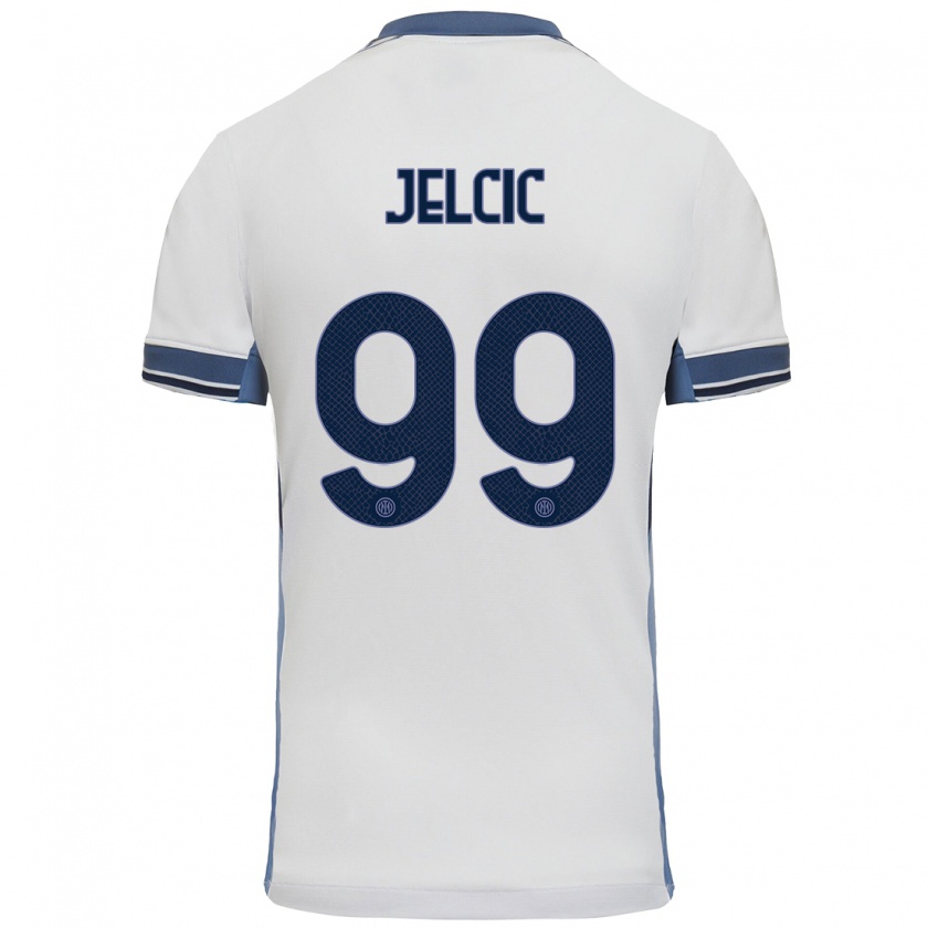 Kandiny Heren Maja Jelčić #99 Wit Grijs Uitshirt Uittenue 2024/25 T-Shirt