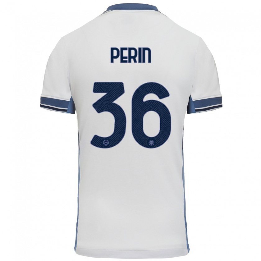 Kandiny Herren Nicolo Perin #36 Weißgrau Auswärtstrikot Trikot 2024/25 T-Shirt Österreich