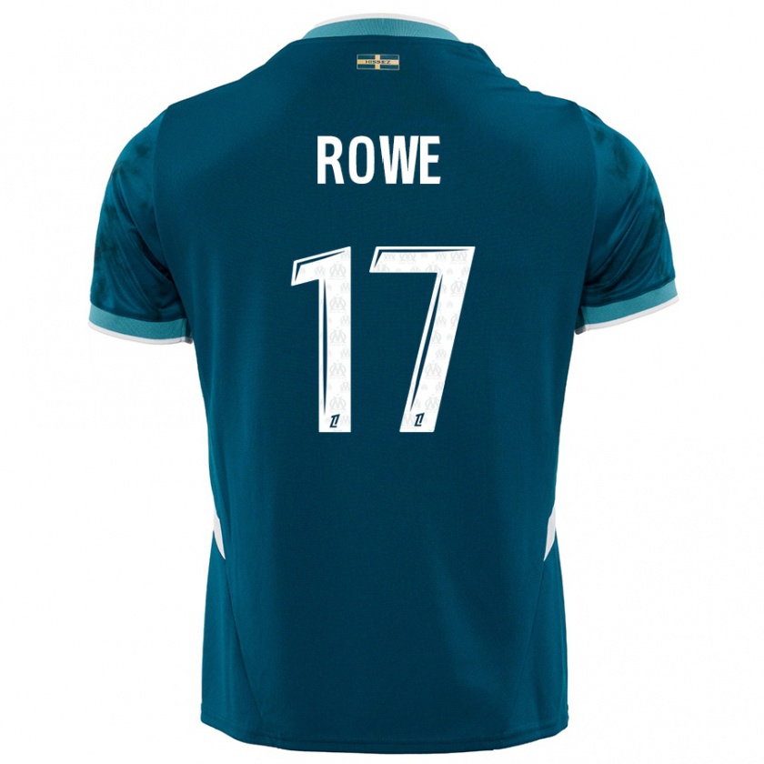 Kandiny Heren Jonathan Rowe #17 Turkoois Blauw Uitshirt Uittenue 2024/25 T-Shirt