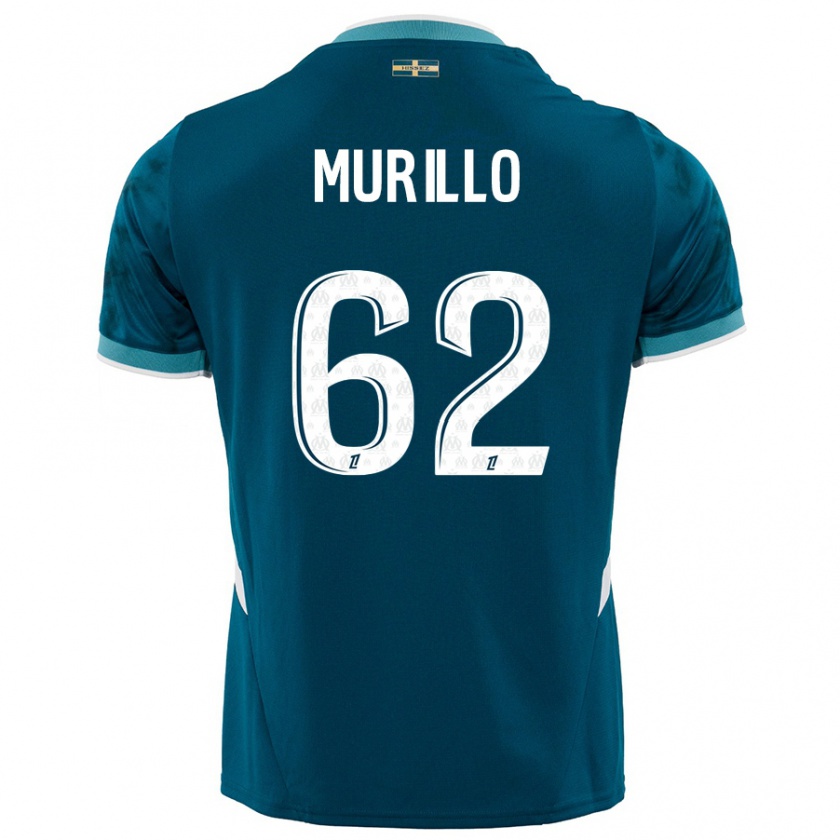 Kandiny Heren Amir Murillo #62 Turkoois Blauw Uitshirt Uittenue 2024/25 T-Shirt