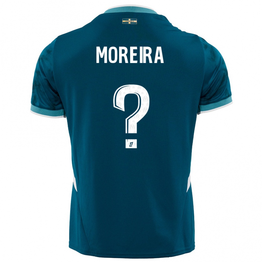 Kandiny Uomo Maglia Iuri Moreira #0 Turchese Blu Kit Gara Away 2024/25 Maglietta