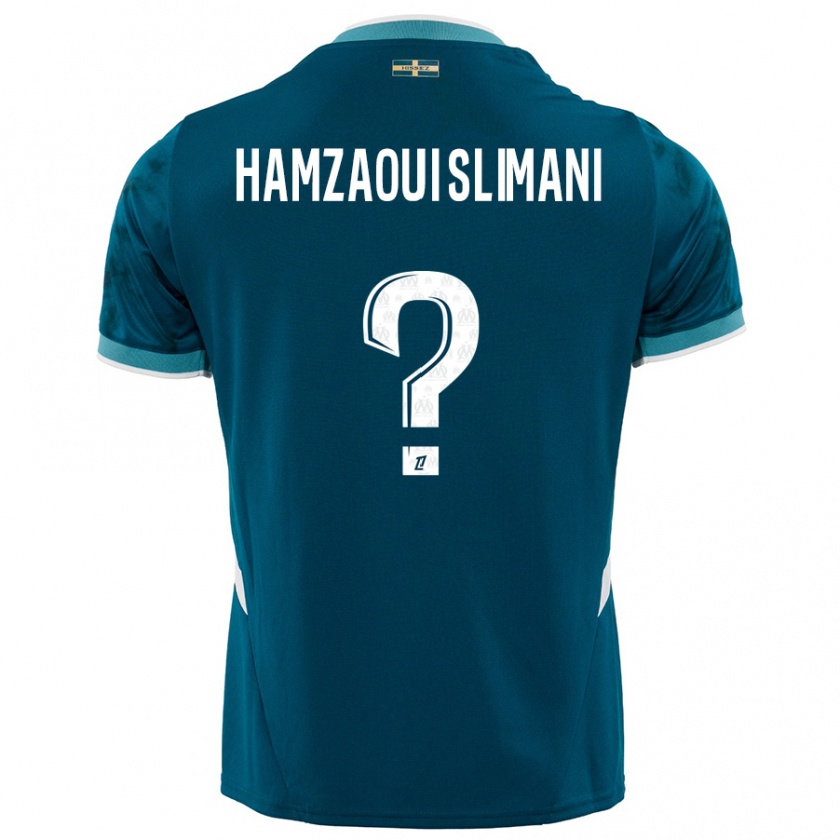 Kandiny Heren Hilan Hamzaoui Slimani #0 Turkoois Blauw Uitshirt Uittenue 2024/25 T-Shirt