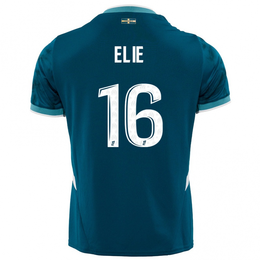 Kandiny Hombre Camiseta Anaïs Elie #16 Azul Turquesa 2ª Equipación 2024/25 La Camisa México