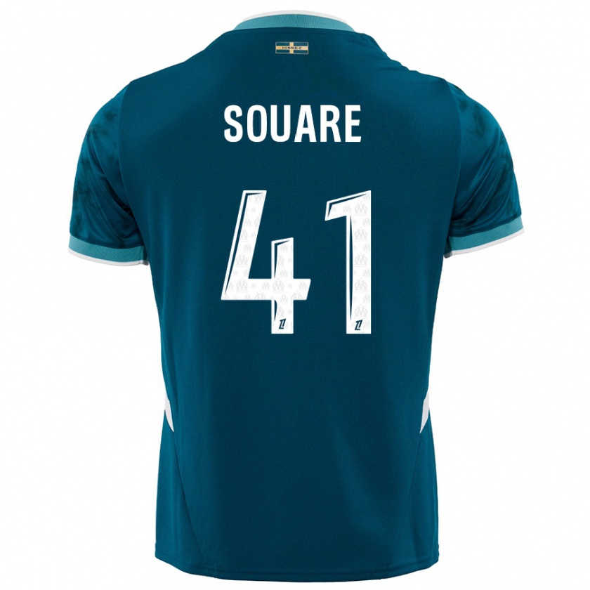 Kandiny Uomo Maglia Cheick Souare #41 Turchese Blu Kit Gara Away 2024/25 Maglietta