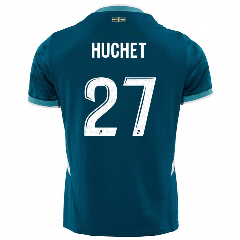 Kandiny Herren Sarah Huchet #27 Türkisblau Auswärtstrikot Trikot 2024/25 T-Shirt Österreich