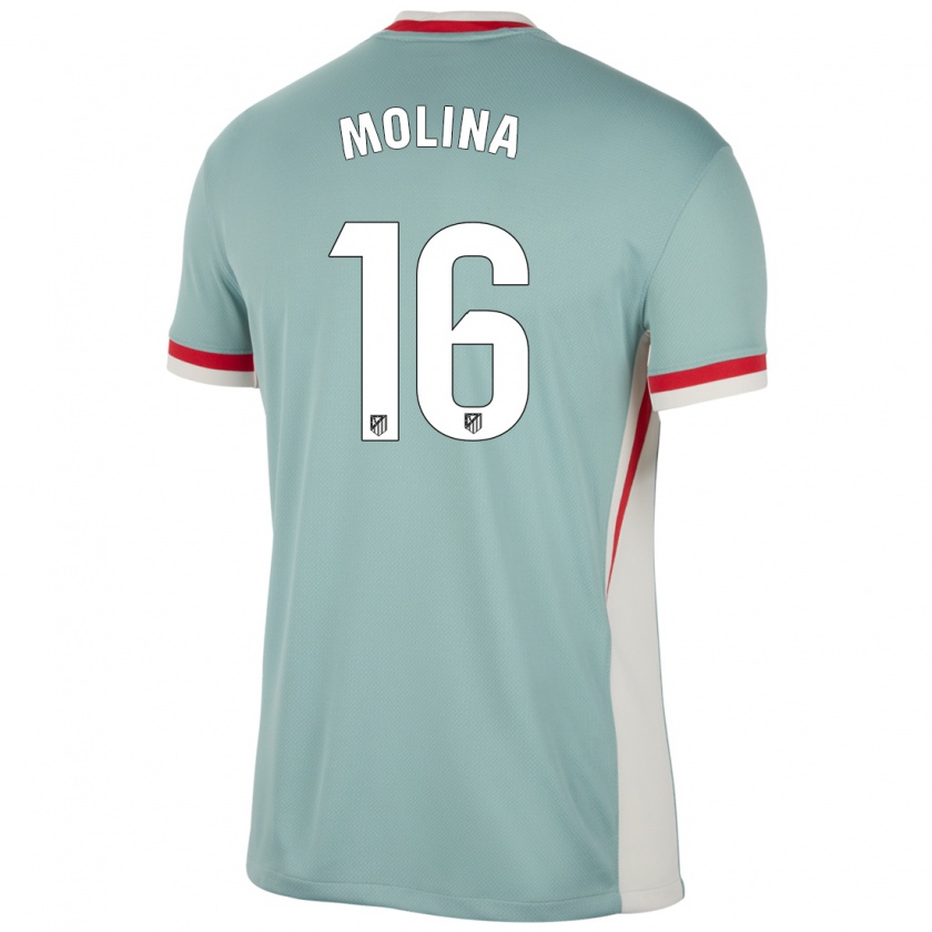 Kandiny Uomo Maglia Nahuel Molina #16 Beige Chiaro Blu Kit Gara Away 2024/25 Maglietta