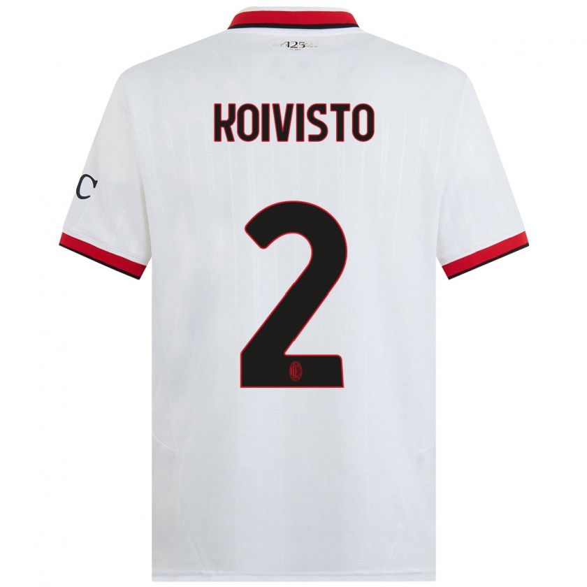 Kandiny Herren Emma Koivisto #2 Weiß Schwarz Rot Auswärtstrikot Trikot 2024/25 T-Shirt Österreich