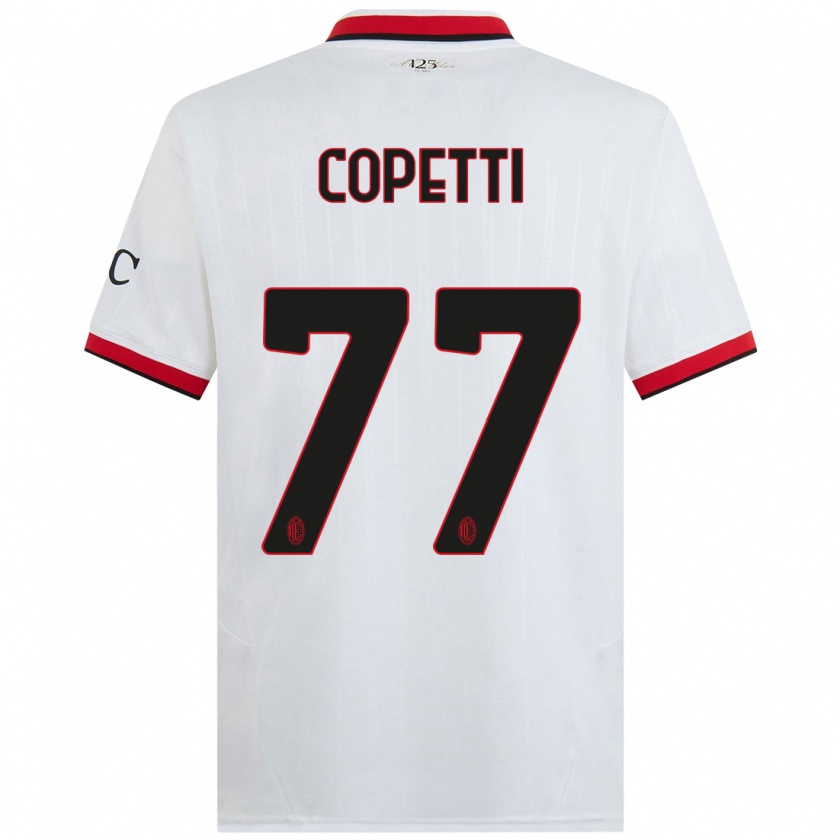 KandinyメンズMatilde Copetti#77白 黒 赤アウェイシャツ2024/25ジャージーユニフォーム