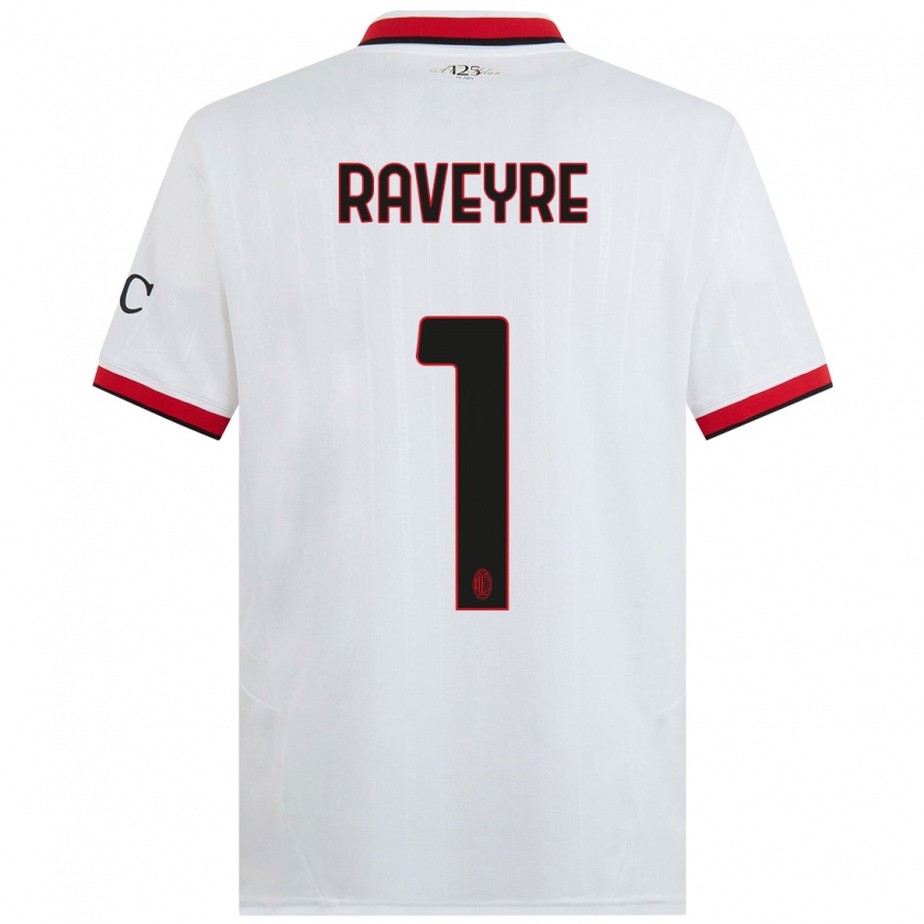 Kandiny Hombre Camiseta Noah Raveyre #1 Blanco Negro Rojo 2ª Equipación 2024/25 La Camisa