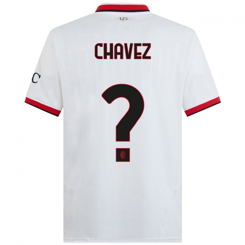 Kandiny Heren Maikol Cifuentes Chavez #0 Wit Zwart Rood Uitshirt Uittenue 2024/25 T-Shirt België