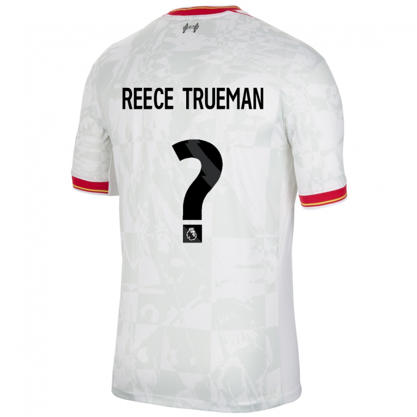 Kandiny Heren Reece Trueman #0 Wit Rood Zwart Thuisshirt Derde Tenue 2024/25 T-Shirt