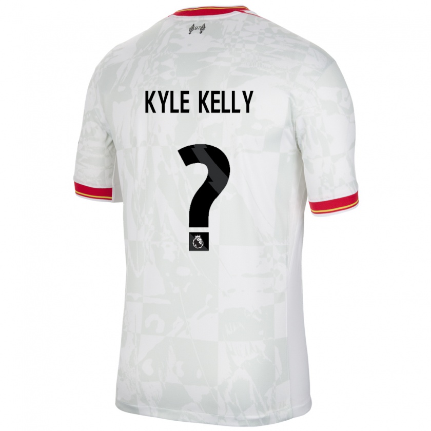 Kandiny Herren Kyle Kelly #0 Weiß Rot Schwarz Ausweichtrikot Trikot 2024/25 T-Shirt Österreich